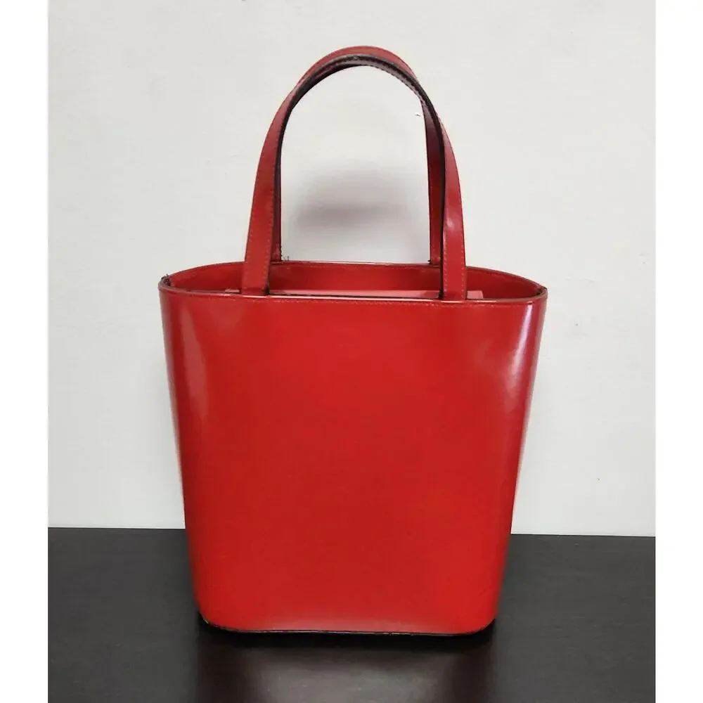 Red Bucket Purse with Bow